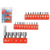 Extol Bit készlet, 26db CV.-Mo ; PH, PZ, lapos, torx, hexagonális