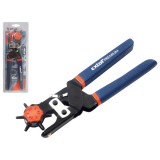 Extol bőrlyukasztó, gumírozott nyéllel; forgatható fejű, 6 lyukú