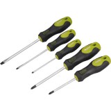 Extol Craft csavarhúzó klt. 5 db, CrV, mágneses, 3db lapos:3×75mm, 4×100, 6×125mm; 2 db PH: PH1×75mm ,PH2×100mm, papír tartóban