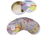 Extol Craft vágókorong 20 db, acélhoz; 125×1×22,2mm fémdobozban (106903)