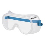 EXTOL CRAFT védőszemüveg, víztiszta, sík polikarbonát lencse, gumis fejpánt, CE, optikai osztály: 1, ütődés elleni védelmi osztály:F (97303)
