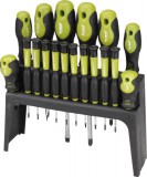 Extol csavarhúzó készlet, 18 db, CrV, mágneses (53145)