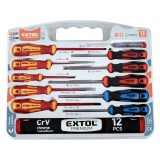 Extol csavarhúzó készlet, szigetelt 1000V+nem szigetelt, 6+5db ; fáziskeresővel