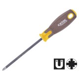 Extol csavarhúzó, PZ, CV., mágneses, SUPERGRIP markolat; PZ1×100mm