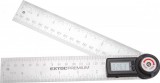 Extol digitális szögmérő-vonalzó, szög- és hosszmérésre, 0-360°