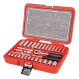 Extol dugókulcs készlet, CV., 45fog; 1/4", 32db (8818310)