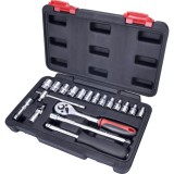 Extol dugókulcs klt. CV., 45fog; 1/4", 19db, dugófejek: 4-14mm