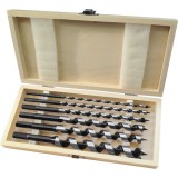 Extol fafúró klt. 6 db, 6-8-10-12-16-20×260mm, csavaros heggyel, hatszög befogás; fa dobozban