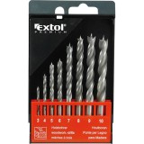 EXTOL fafúró klt. 8 db, rövid, 3-4-5-6-7-8-9-10mm, Cr.V., normál befogás; műanyag dobozban 8801221