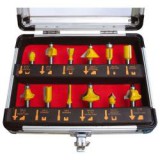 Extol felsőmaró készlet 12 db-os, alukofferben (44037)