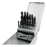 Extol Fémcsigafúró klt, HSS, DIN 338, fém dobozban;1,0-13,0mm,25 db