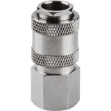 Extol gyorscsatlakozó-hüvely, belső menettel, 1/4", nikkelezett réz, bliszteren