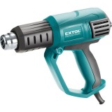 Extol hőlégfúvó, 2000W két fokozatú, 1000W/2000W, 250/500 L/perc, kofferban