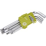 Extol imbuszkulcs klt., Cr40. gömbfej ;TÜV/GS, 9db, 1,5-10mm, bliszteren