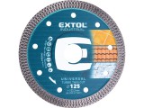 EXTOL INDUSTRIAL gyémántvágó, ipari korong, TURBO, extra vékony vágás: 1,5mm vastagság; 125×22,2mm, száraz és vizes vágásra