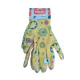 Extol kerti kesztyű, virágmintás, nylon, méret:  8` nitrilbe mártott teny. és ujjhegy., gumírozott m