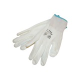 Extol Kötött kesztyű fehér nylon, XL-es méret, 10' poliuretánba mártott teny. és ujjhegy., gumírozott mandzsetta