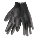 Extol kötött kesztyű fekete poliészter, méret: 10` poliuretánba mártott