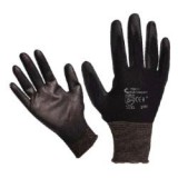 Extol Kötött védőkesztyű, poliuretánba mártott,fekete 10-es HS-04-003