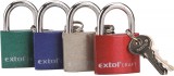 Extol lakat, vas, 3 kulccsal, dobozban ; 50mm