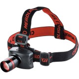 Extol LED fejlámpa, 3 W, 120 Lumen, cseppálló, 3 funkció + zoom, elem nélkül