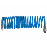 Extol légtömlő spirál kompresszorhoz, 5m, 8 Bar, belső/külső átmérő: 6/8mm, PE, 1/4" gyorscsatlakozóval