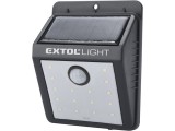 EXTOL LIGHT éjszakai készenléti LED lámpa, 0,4W, 16 LED; 120 Lm, napelem+szenzor, Li-ion akkus, 1200 mAh, falra szerelhető
