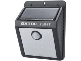 EXTOL LIGHT éjszakai készenléti LED lámpa, 0,4W, 16 LED; 120 Lm, napelem+szenzor, Li-ion akkus, 1200 mAh, falra szerelhető 43130