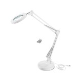 EXTOL LIGHT nagyító LED lámpa, asztali, Fehér, 7 W COB, 2400 Lm, 5× nagyítás; mechanikusan állítható rögzítés, USB töltőkábel