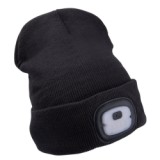 Extol Light sapka,sötétszürke kötött, kivehető LED homloklámpával (43452)