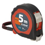 Extol mérőszalag, gumírozott, 2 stoppos, 5m×19mm