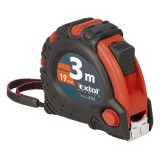Extol mérőszalag, gumírozott, mágneses 3 stoppos, 3m×19mm