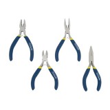 Extol, mini fogó klt, 4db-osl; kombinált, oldalcsípő, hosszú csőrű, rádiós,125mm