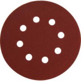 Extol Premium csiszolókorong vászon, lyukas klt. 10db, 125mm, 8 db lyukkal, P240-es, tépőzáras, 4072
