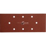 EXTOL PREMIUM csiszolópapír, lyukas klt. 10db, 93×230 mm, 8 db lyukkal, P80, 407114, 407115-höz