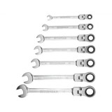 Extol Premium CSUKLÓS RACSNIS CSILLAG-VILLÁS KULCS KÉSZLET, 7DB, CRV. 72 FOGGAL, 1 IRÁNYÚ FORGÁS 8816105