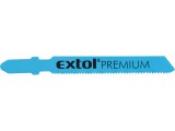 EXTOL PREMIUM dekopírlap fémre, 5db, Bosch befogás, HSS; 51×8×1,5mm, 1,2mm fogtáv, mart, hullámosított fogak, egyenes vágás, acé