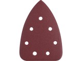 EXTOL PREMIUM delta csiszolópapír, lyukas klt. 10db, 100×140 mm; 7 db lyukkal, P80, 8891844 csiszológéphez