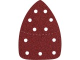 EXTOL PREMIUM delta csiszolópapír, lyukas klt. 10db, 149×105 mm; 11 db lyukkal, P120, 8894002 csiszológéphez