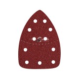 EXTOL PREMIUM delta csiszolópapír, lyukas klt. 10db, 149×105 mm; 11 db lyukkal, P80, 8894002 csiszológéphez