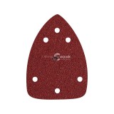 EXTOL PREMIUM delta csiszolópapír, lyukas klt. 10db, 97×140 mm; 6 db lyukkal, P80, 407130 csiszológéphez