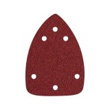 Extol Prémium delta csiszolópapír, lyukas klt P80. 10db, 97×140 mm; 6 db lyukkal