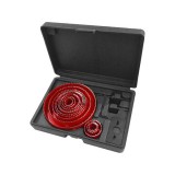 Extol Prémium EXTOL körkivágó klt., 17 db-os, (19-22-25-32-38-44-51- 60-67-73-82-102-127mm) műanyag, fa, gipszkarton 8801605