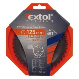 Extol Prémium Extol Prémim körfűrészlap, keményfémlapkás, 125×22,2mm, T24