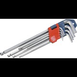 Extol Prémium EXTOL PREMIUM L IMBUSZ-kulcsok meghosszabbított, 9 db-os készlet, Bondhus-golyóval, 1,5-10 mm (8819312)