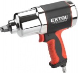 Extol Prémium Extol Premium légkulcs, 1/2", 680Nm, erős, 3 fokozatú (Twin Hammer), 7500 1/min, 142l/min, 6,3 Bar, 1/4" tömlőcsatlakozó, 2,1kg