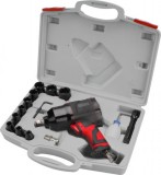 Extol Prémium Extol Premium légkulcs klt., 15 db, 1/2", dugófejek (10 db: 9-27mm), 340Nm, 7400 1/min, 113l/min, 6,3 Bar, 1/4" tömlőcsatlakozó, 1,9kg