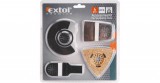 Extol Prémium Extol Premium tartalék fej klt., 4 db a 417200 géphez, körszegmens fűrészlap, karbid delta csiszolólap, merev kaparó, lyukfűrészlap
