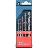 EXTOL PREMIUM fafúró klt. 5 db, rövid, 4-5-6--8-10mm, Cr.V., normál befogás; műanyag dobozban