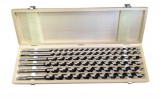 EXTOL PREMIUM fafúró klt. 6 db, 10-12-14-16-18-20×460mm, csavaros heggyel, hatszög befogás; fa dobozban
